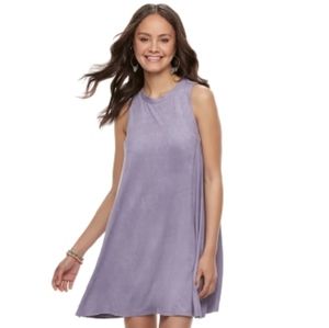 🌟Pink Republic Lavender Suede Shift Summer Dress